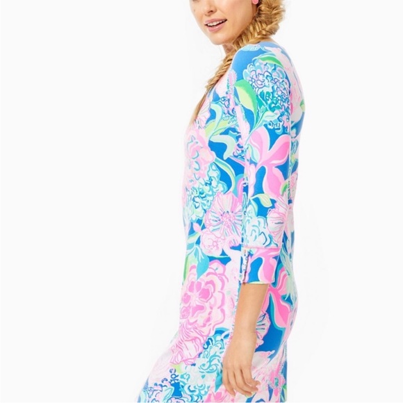 Lilly Pulitzer UPF +50 Sophie Dress SZ M Peony For Your Thoughts - Picture 4 of 16